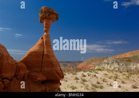 Usa Kanab Utah Toadstools Hoodoos Grand Staircase Escalante National Monument Near Kanab Erosion Columns Towers Rock Rocks Stock Photo