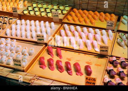 Japan Shimonoseki city Yamaguchi Prefecture Chugoku Region Honshu island Asia Fish Market Food Fugu Ichiba Indoor Inside Stock Photo