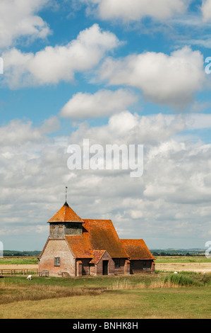 Fairfield Church, Romney Marsh, Kent, England, summer. Stock Photo