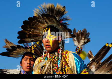 USA Crow Fair Indian Pow Wow Crow Agency Montana Powwow Native americans American natives First nation Indians culture meeting Stock Photo