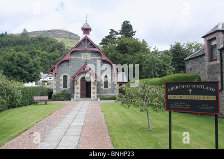 exterior of Dundurn Parish church St Fillans Scotland  July 2010 Stock Photo