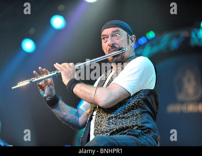 Ian Anderson Jethro Tull 2008 AVO Session Basel Switzerland Basel city concert musician music culture stage lights live playing Stock Photo