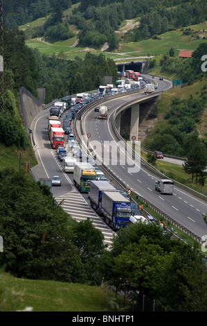 St Gotthard Tunnel-Massive Traffic Jams Continue in Switzerland. July ...