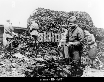 World War II Auschwitz concentration camp Holocaust Germany March 1945 history historical historic Nazi German Second World War Stock Photo