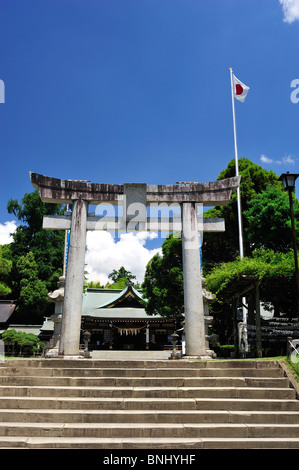 Izumi Shrine Suizenji Jojuen Garden Kumamoto Kumamoto Prefecture Kyushu island Japan Asia Japanese Garden Gate Hosokawa Stock Photo