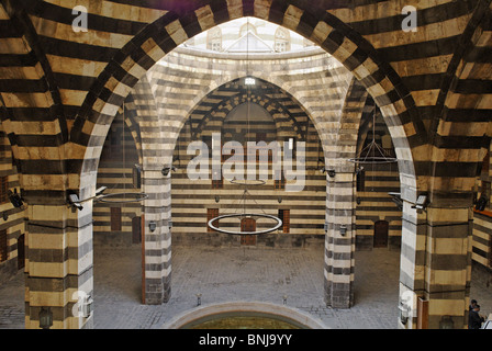 Caravanserai Han Khan Assad pasha Damascus Syria Arabia Middle East old Old Town Arabian architecture arcade arcades building Stock Photo