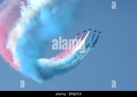 Red Arrows at RAF Fairford Gloucestershire. Royal International Air Tattoo 2010. RIAT Stock Photo