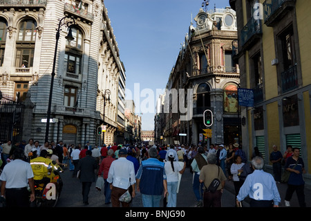 Mexican persons protesting against the government on the streets of Mexico city Stock Photo