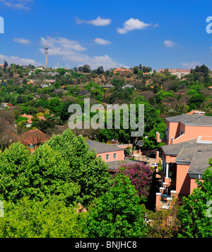 The Westcliff Hotel Johannesburg Gauteng South Africa green gardens trees tower city town Stock Photo