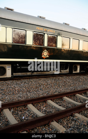 Rovos Rail Private train from Pretoria to Victoria Falls Gauteng South Africa railway railroad luxury travel traveling Stock Photo