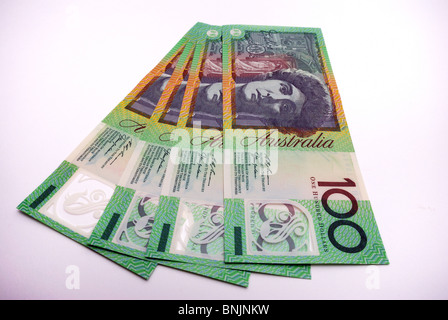 Australian Dollar Aud Dollar Notes Hundred 100 Bar Cash Money Australia Lost Loss Deal Concept Bills Stock Photo