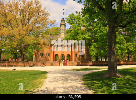 The Capitol Building in the Historic Area, Colonial Williamsburg, Virginia, USA Stock Photo