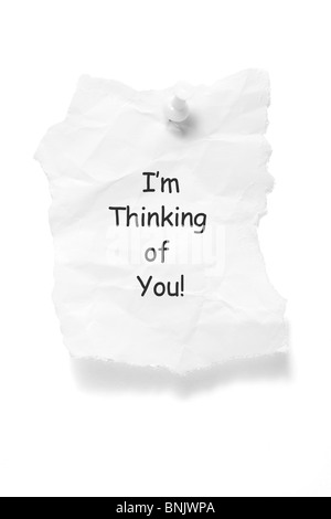 Torn Paper with Love Message Stock Photo