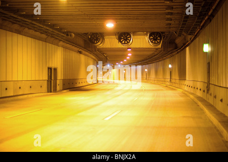 Expressway in a tunnel, Santiago, Chile, South America Stock Photo