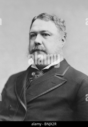 A portrait of US President Chester Arthur, who was the 21st president