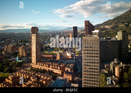 Panoramic view of the financial district of Bogota, Colombia Stock Photo