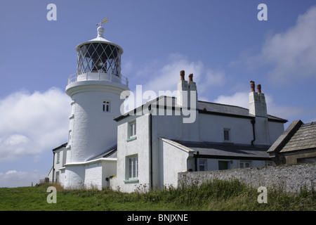 lighthouse on Caldey Island Stock Photo