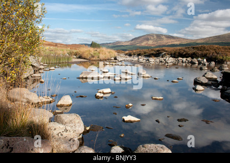 Burn flowing into Loch Doon on the Carrick Forest Drive Stock Photo