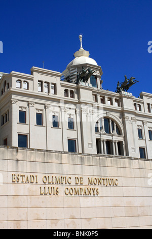 The Anella Olímpica is the Olympic Park located on the hill of Montjuïc, Barcelona, Spain. Site of 1992 summer Olympic games. Stock Photo