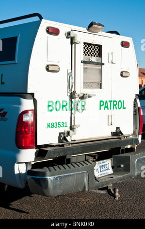 Pickup trucks are modified for use in desert terrain by the US Border ...