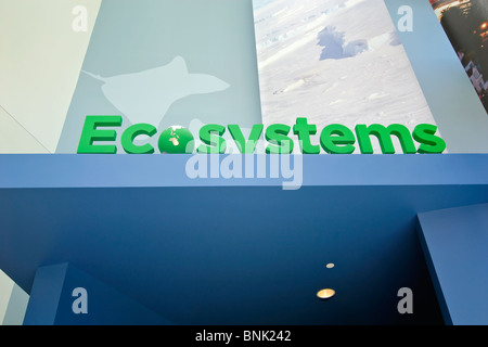 Ecosystems exhibit at the CA Science Center in Los Angeles. Stock Photo