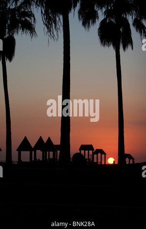 Sundown at Venice Beach, CA. Stock Photo