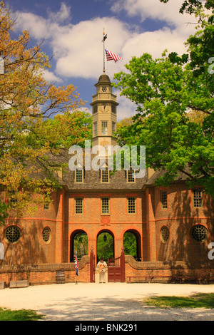 The Capitol Building in the Historic Area, Colonial Williamsburg, Virginia, USA Stock Photo