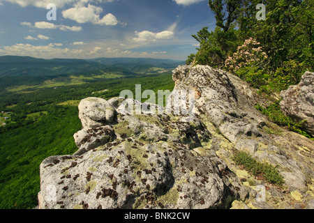 View of Germany Valley and Spruce Knob from North Fork Mountain Trail, Franklin, West Virginia, USA Stock Photo