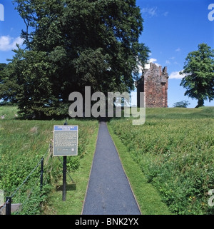 Greenknowe Tower, Near Gordon, Borders, Scotland Stock Photo