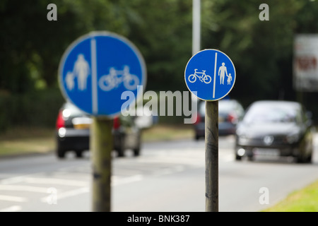 Cycle and Pedestrian Path Sign Stock Photo