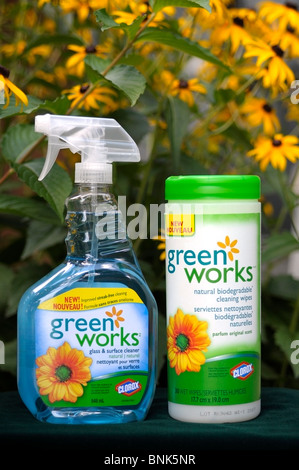 Eco Friendly, environmentally safe, biodegradable products Stock Photo