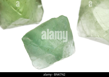 Fluorite on a white background Stock Photo