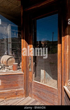 Store in Bodie State Park, California. Summer morning. Stock Photo