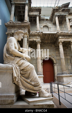 Germany Berlin town city Pergamonmuseum Pergamon museum museum island in Greek statue columns travel tourism holidays vacation Stock Photo