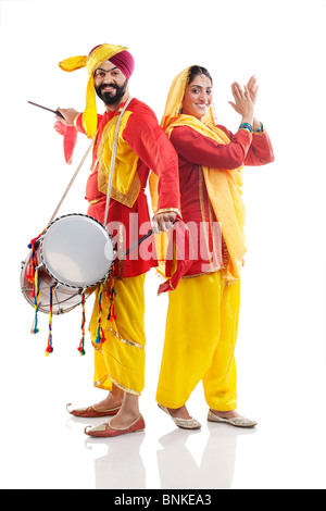 Sikh couple enjoying themselves Stock Photo