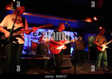 Les Sauterelles pop group music Swiss band group Liverpool Cavern club Liverpool England Swiss the Beatles appearance Toni Stock Photo