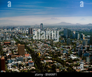 aerial view above colonia Polanco neighborhood Mexico City Stock Photo