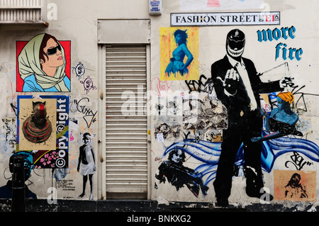 Graffiti in Fashion Street, Tower Hamlets, London, England, UK Stock Photo