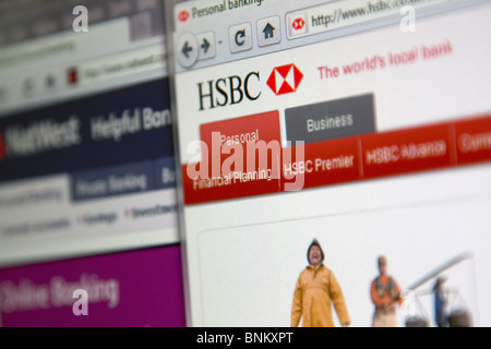 HSBC UK bank website homepage. Stock Photo