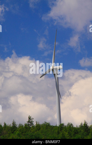 Wind Turbine at Tucker County Wind Farm on Backbone Mountain, Thomas, West Virginia, USA Stock Photo