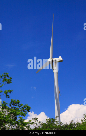 Wind Turbine at Tucker County Wind Farm on Backbone Mountain, Thomas, West Virginia, USA Stock Photo