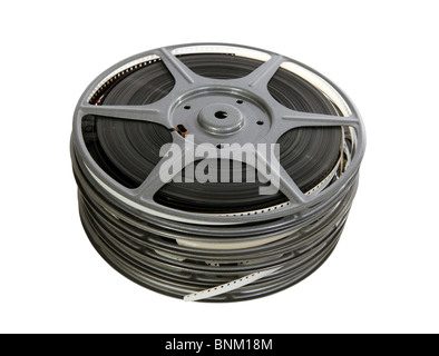 An old reel or spool of Super 8mm cine film on a white background Stock  Photo - Alamy