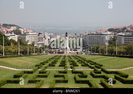 Eduardo VII Park in Lisbon, Portugal Stock Photo
