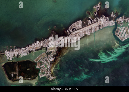 aerial map view above Marathon key Florida keys Stock Photo