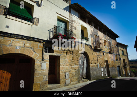 A street in Adahuesca, Huesca, Aragon, Spain Stock Photo