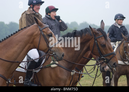 Horses & riders at Bramham International Horse Trials 2010 Stock Photo