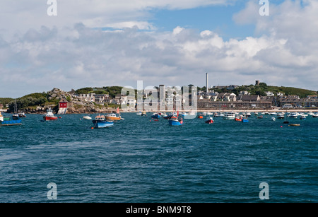 The harbour at Hugh Town on St Mary's, Isles of Scilly, UK Stock Photo