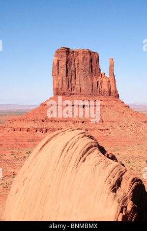 The Mittens in Monument Valley in Utah USA Stock Photo