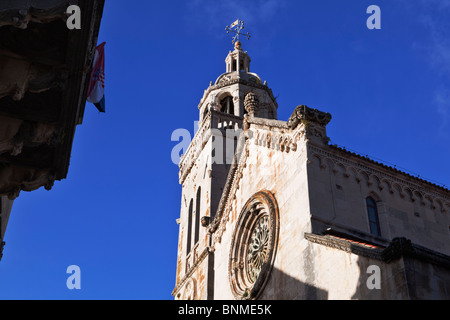 The Cathedral of St Marks Korcula Town Dalmatia Croatia Stock Photo