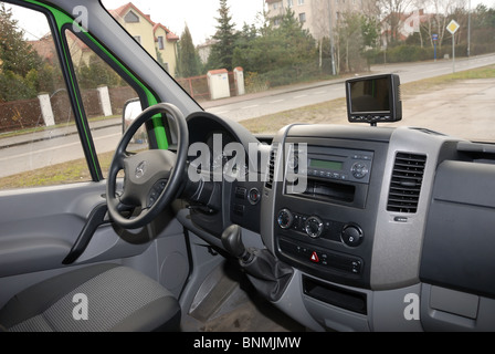 Mercedes-Benz Sprinter 260 CDI Van - green - L3H2 - German MCV Van - cabin Stock Photo